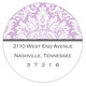 Purple Damask Round Address Labels Image 2 of 3